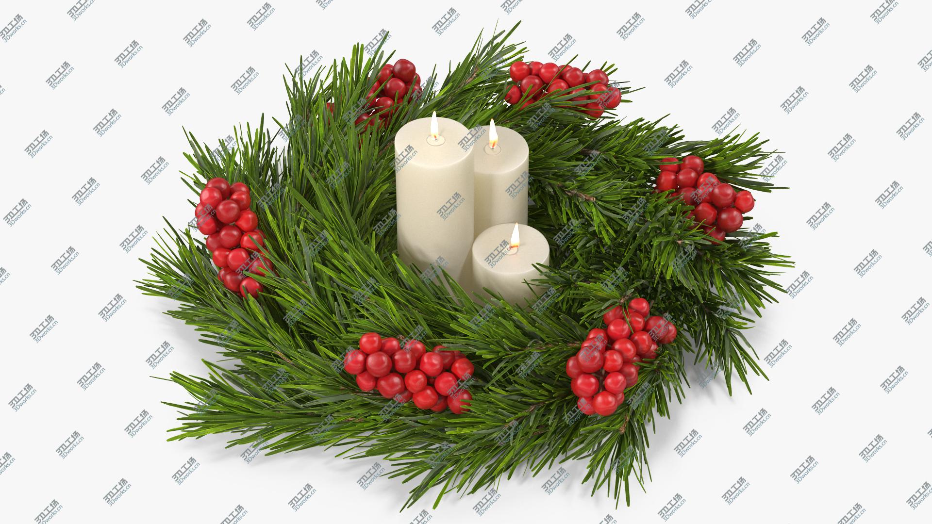 images/goods_img/2021040164/3D Christmas Wreath with White Candles model/4.jpg